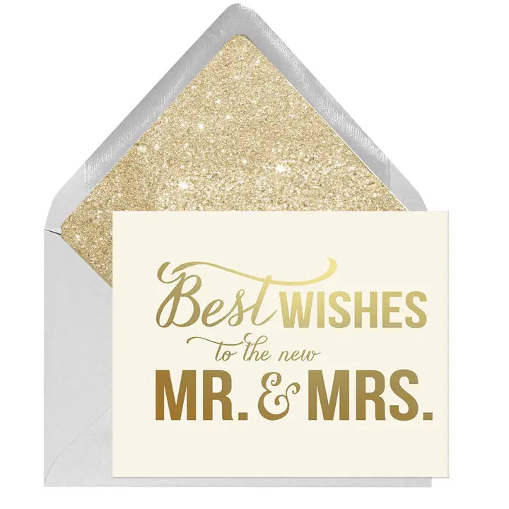 Best Wishes Mr. and Mrs. - Wedding Card