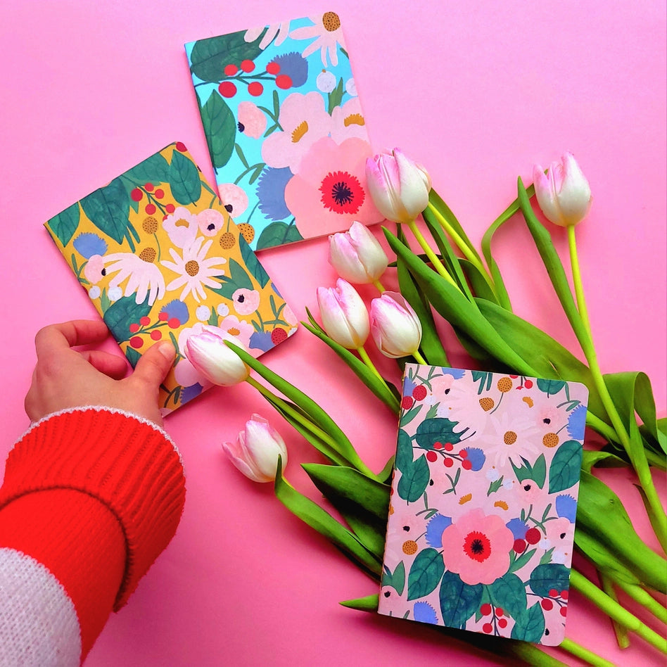 BIG PINK A6 SOFTBACK NOTEBOOKS BUNDLE