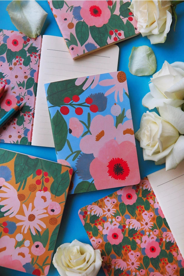 BIG PINK A6 SOFTBACK NOTEBOOKS BUNDLE
