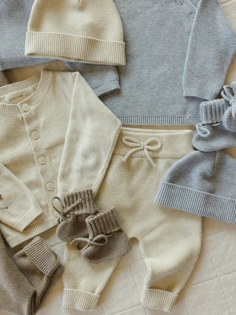 Heathered Knit Booties