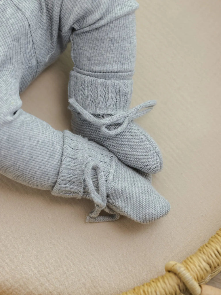 Heathered Knit Booties