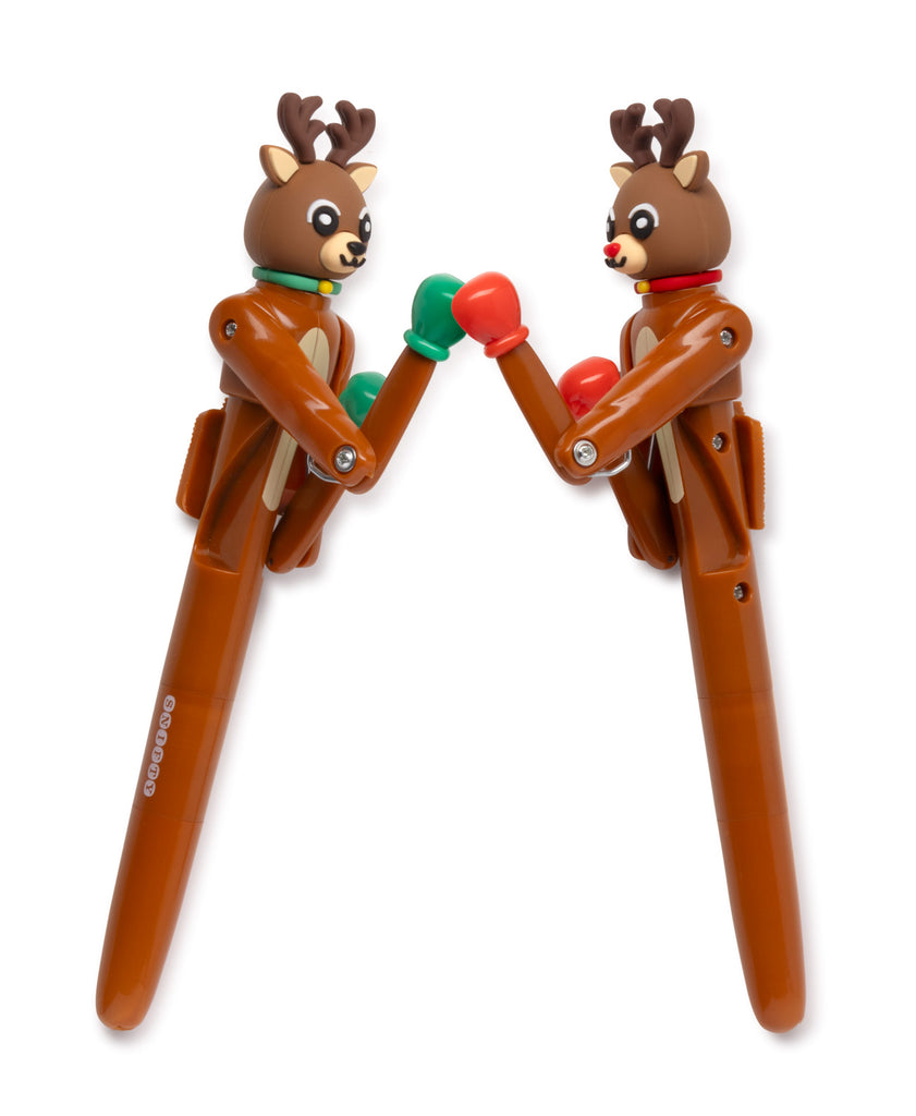Boxing Raindeer Action Pens - Set of 2