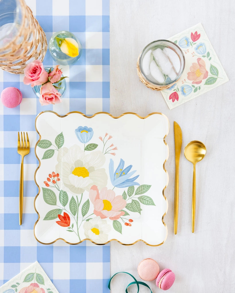 Floral Corner Plate