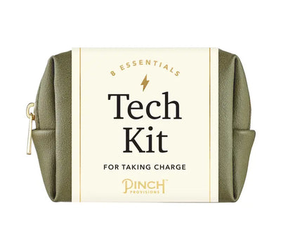 Vegan Leather Tech Kit in Olive