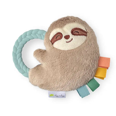 RITZY RATTLE PAL PLUSH RATTLE PAL WITH TEETHER - SLOTH