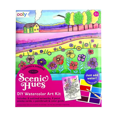 SCENIC HUES D.I.Y. WATERCOLOR KIT FLOWERS & GARDENS