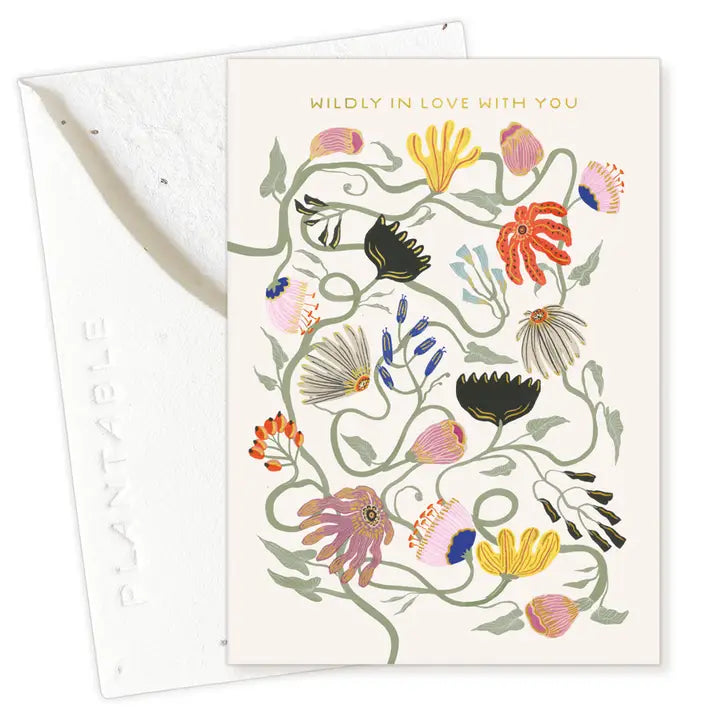 Plantable Card - Wildly in Love Sprout - Love + Friendship Mini Greeting Card