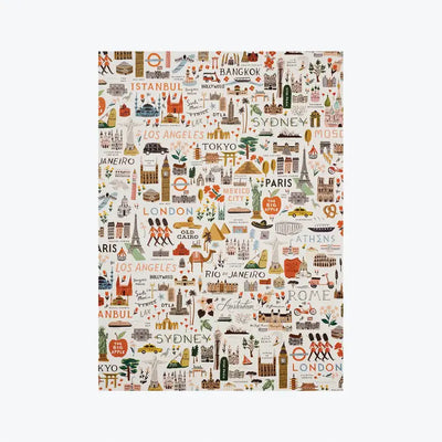 ROLL OF 3 BON VOYAGE WRAPPING SHEETS