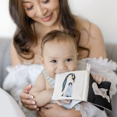 Organic Tummy Time Crinkle Book For Baby