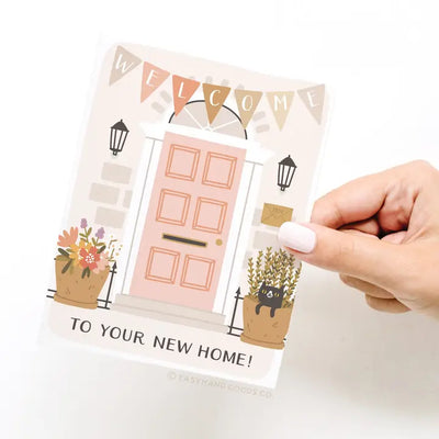 Welcome To Your New Home Door Greeting Card