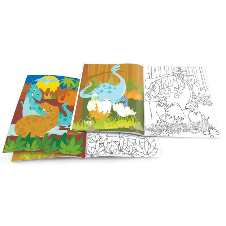 DRY ERASE COLORING BOOK - DINOSAUR WORLD