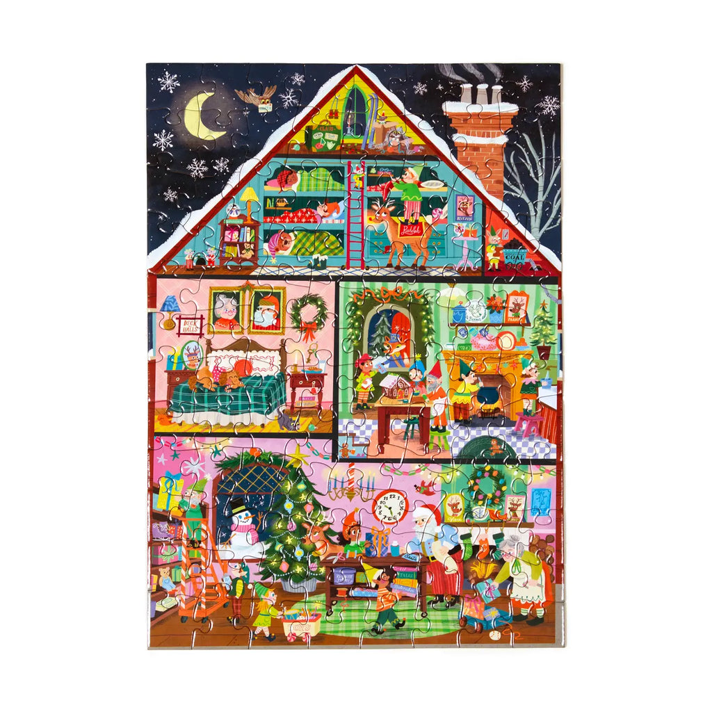 Christmas House 100 Piece Puzzle (Shaped Box)