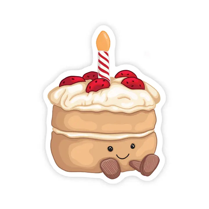 Sweet Cake Jellycat Birthday Vinyl Sticker