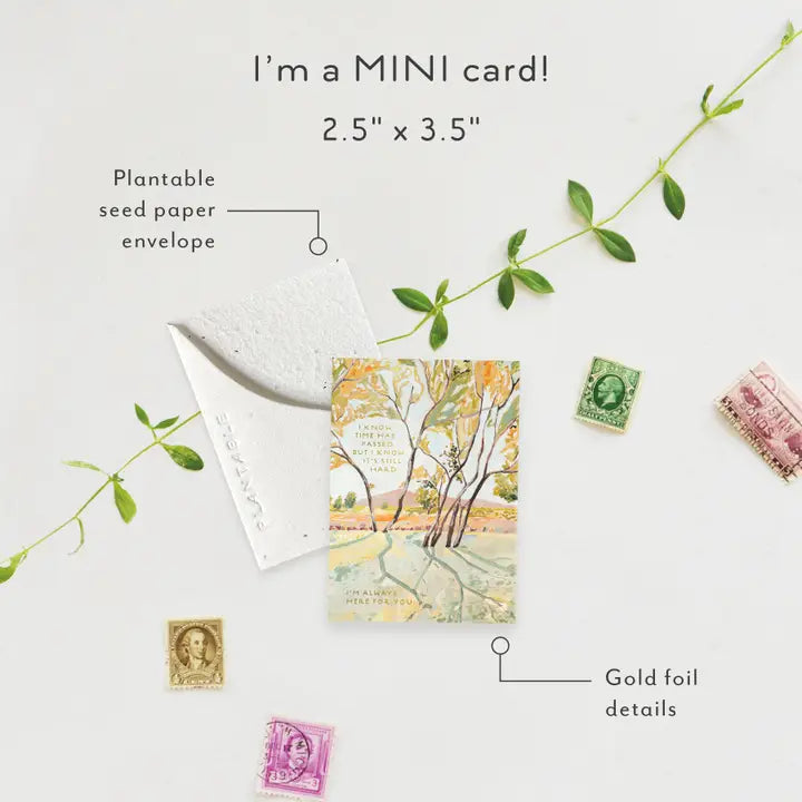 Plantable Card - In the Shade Sprout - Sympathy Mini Greeting Card