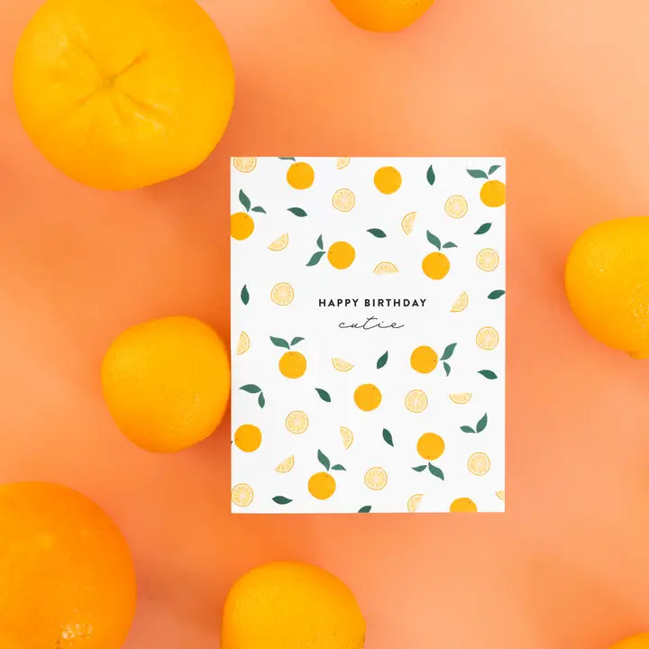HAPPY BIRTHDAY CUTIE (ORANGE PATTERN)