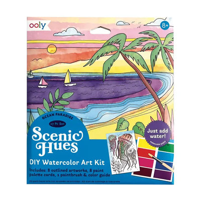 SCENIC HUES D.I.Y. WATERCOLOR KIT OCEAN PARADISE