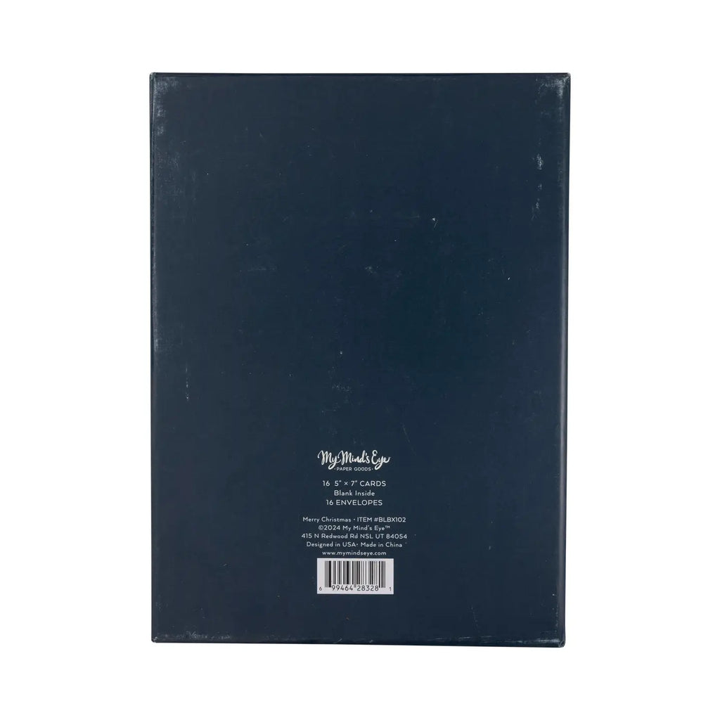 Merry Christmas Boxed Card Set - Blue