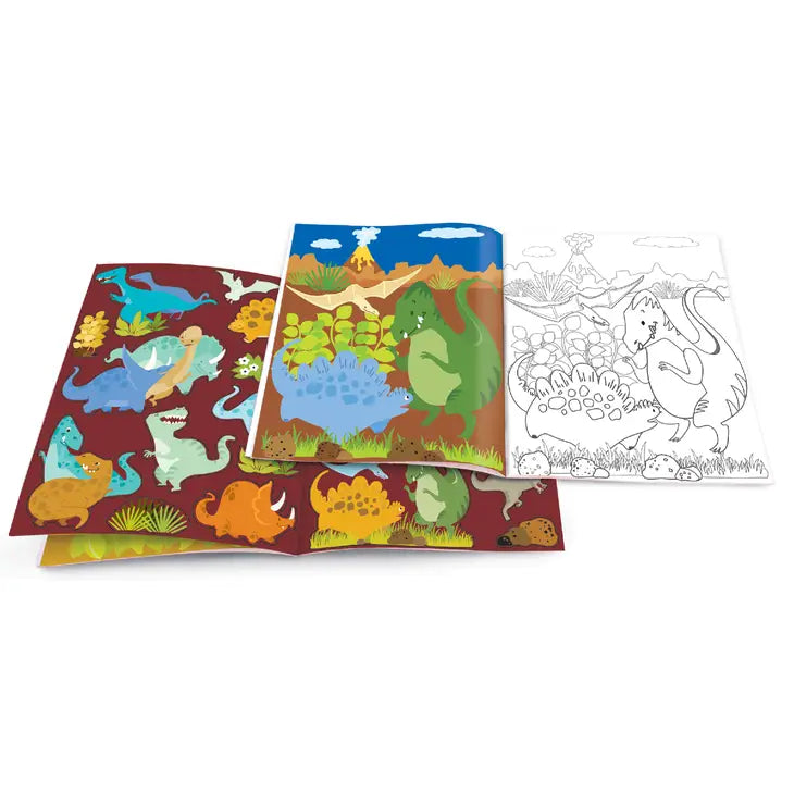 DRY ERASE COLORING BOOK - DINOSAUR WORLD