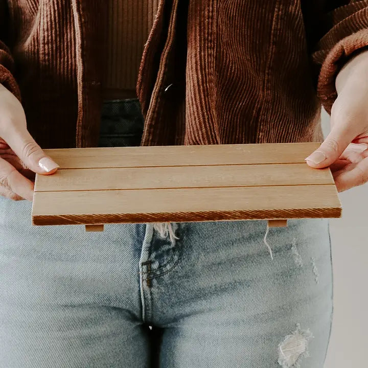 Natural Rectangular Wood Tray - Home Decor & Gifts