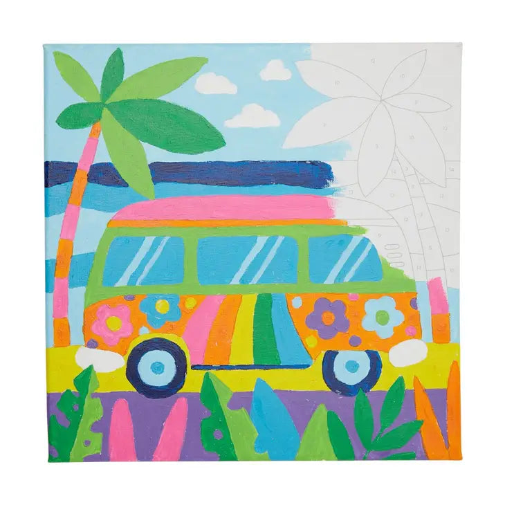 COLORIFIC CANVAS PAINT BY NUMBER KIT: VAN VIBES