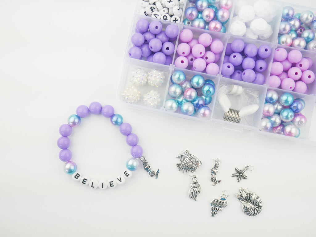 MERMAID DIY BRACELET CRAFT KIT FOR KIDS - GIRL JEWELRY GIFT