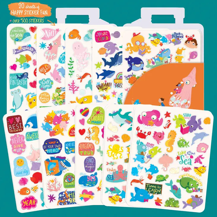 500+ STICKERS ON-THE-GO - SCHOOL OF FISH