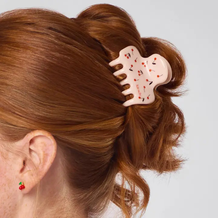 Recyled Plastic Medium Cloud Clip - Cherry Print