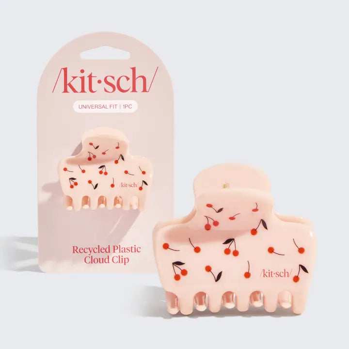 Recyled Plastic Medium Cloud Clip - Cherry Print