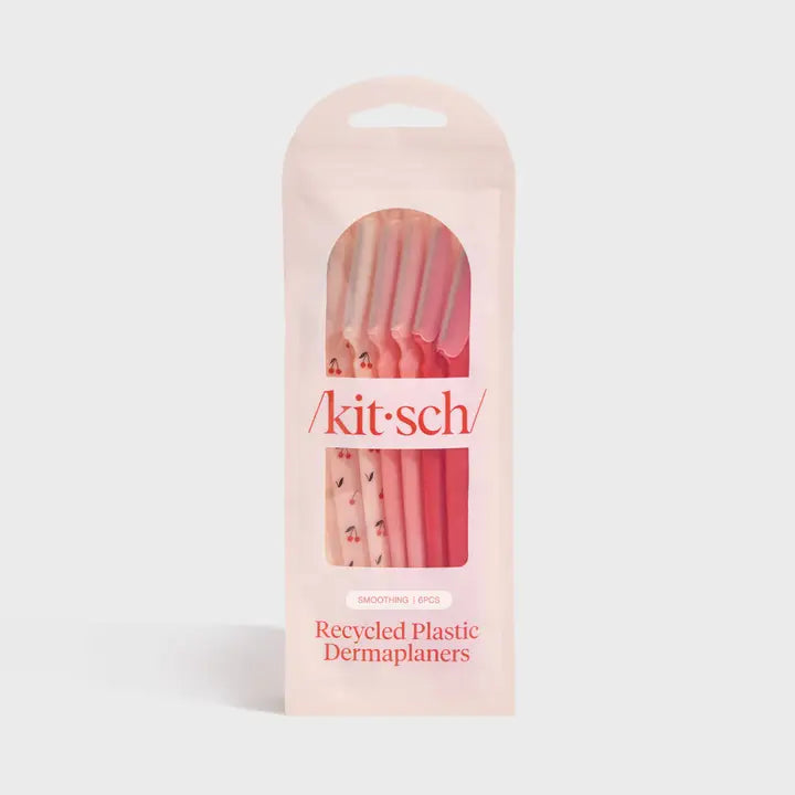 Recycled Plastic Dermaplaners 6pc Set - Cherry Blossom