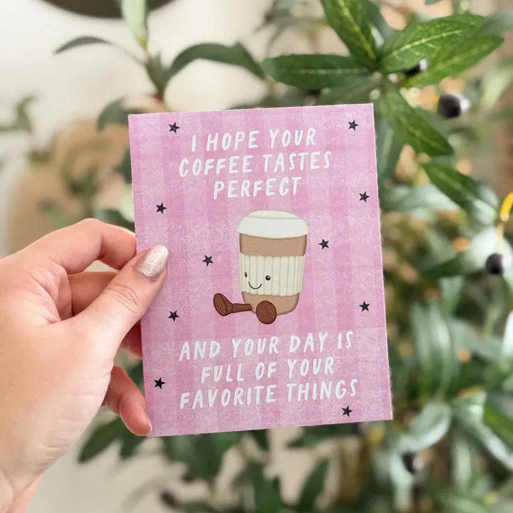 Perfect Latte Jellycat Coffee Cafe Card