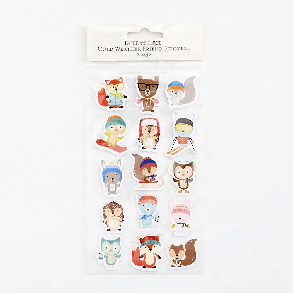 Cold Weather Friends Stickers