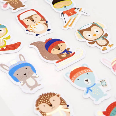 Cold Weather Friends Stickers