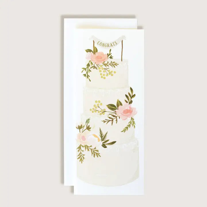 Congratulations Wedding Cake Card