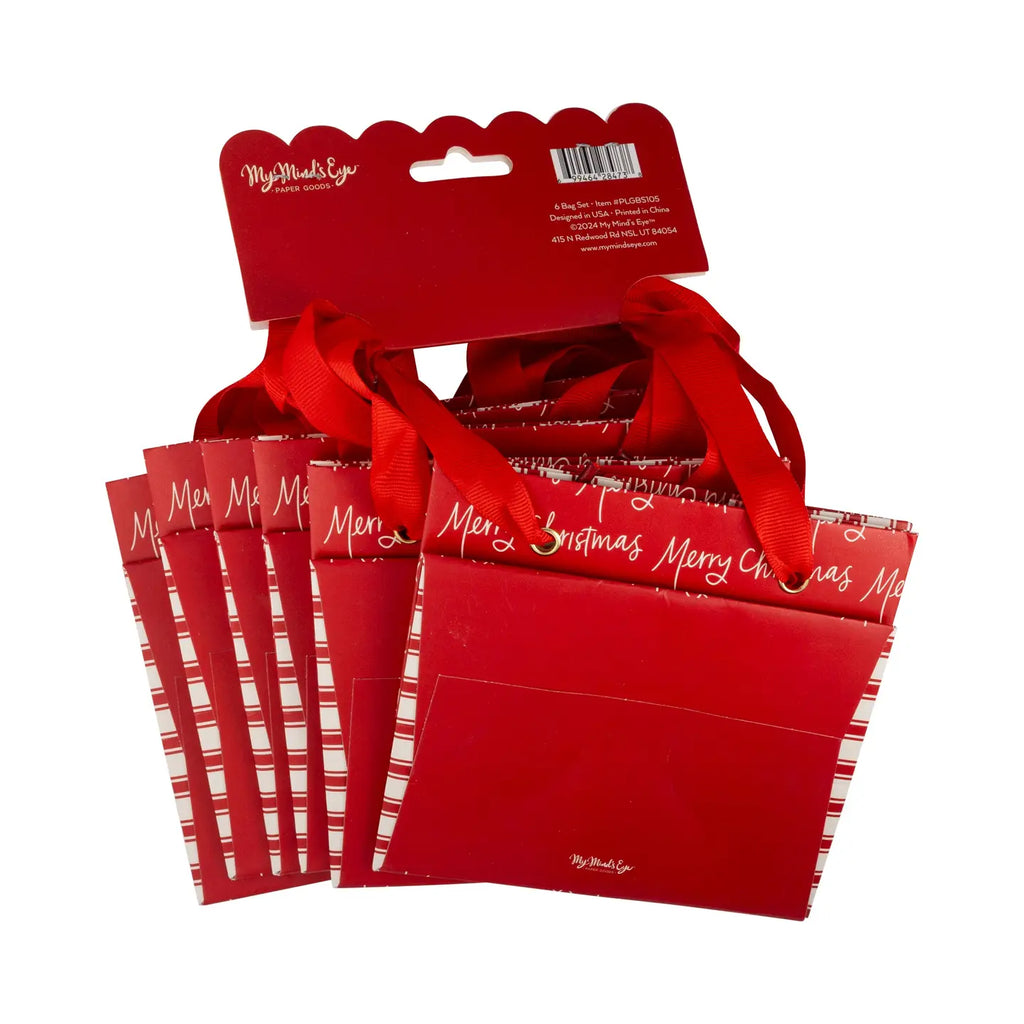 Christmas Script Mini Gift Bag Set
