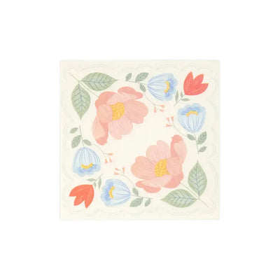 FLORAL CORNER NAPKINS