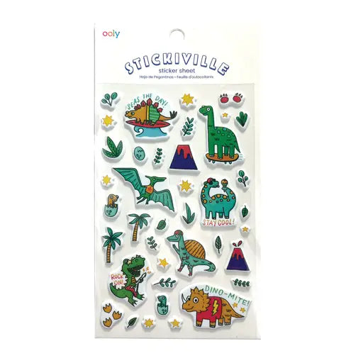 STICKIVILLE STANDARD - DINO-MITE! (PUFFY)