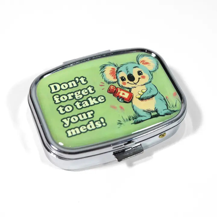 Don't Forget To Take Your Meds! - Cute Metal Pill Box