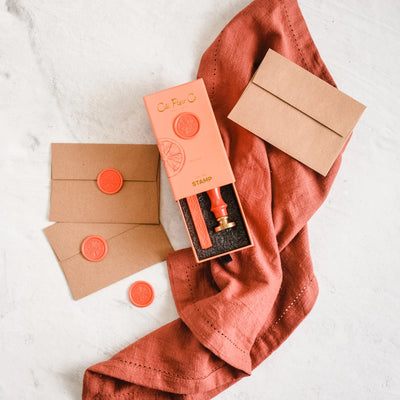 Wax Seal Stamp and Wax Stick Set - Citrus Fruit