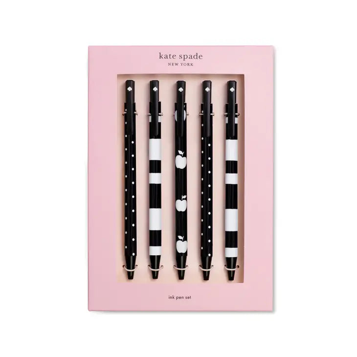 PEN SET, DOTS AND STRIPES