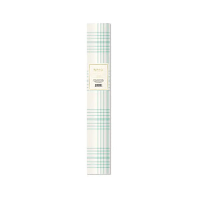 BLUE PLAID PAPER TABLE RUNNER