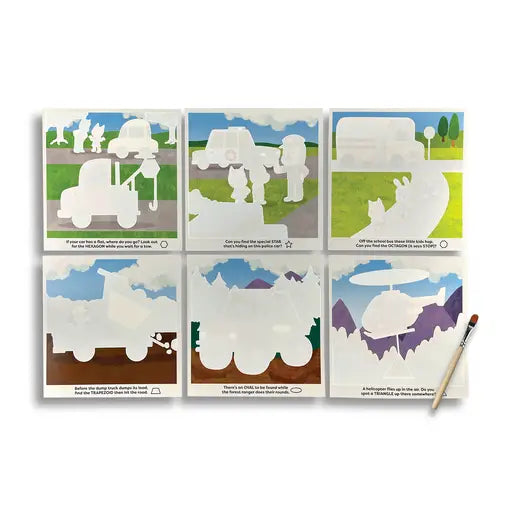 WATER AMAZE WATER REVEAL BOARDS - HELPFUL VEHICLES (13 PC SE)