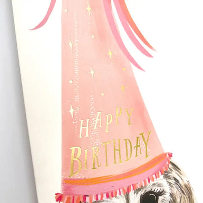 OWL BIRTHDAY HAT HAPPY BIRTHDAY GREETING CARD