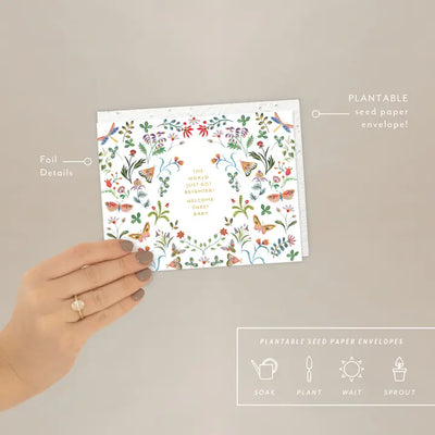 Butterfly Garden - Plantable Baby Card