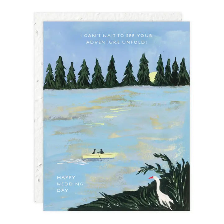 The Adventure of Us - Plantable Wedding Card