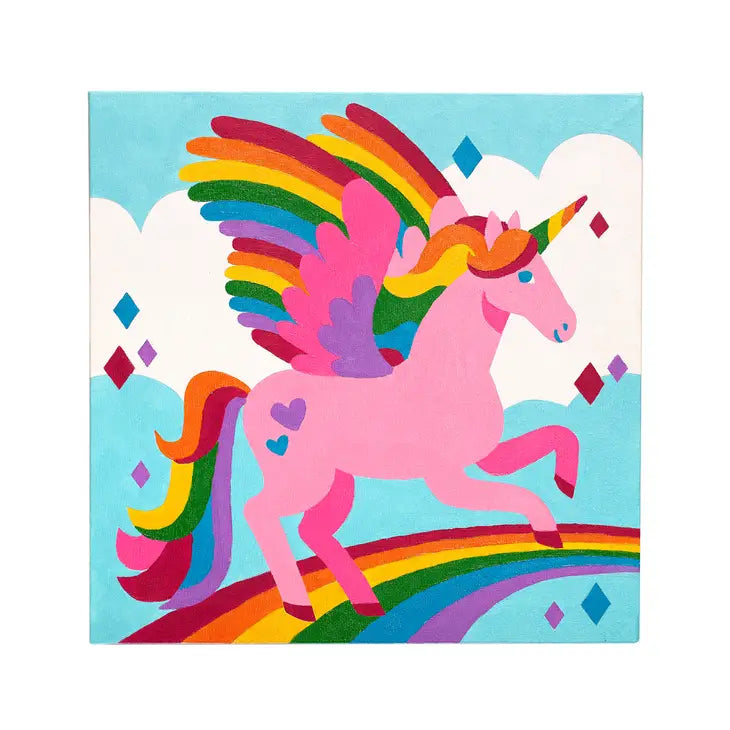 COLORIFIC CANVAS PAINT BY NUMBER KIT - MAGIC UNICORN
