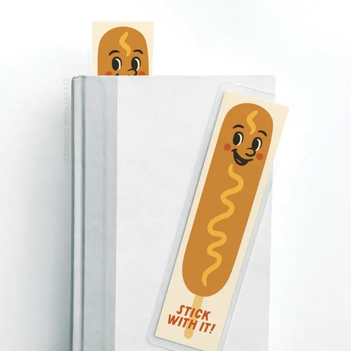 Stick with It Corn Dog Laminated Bookmark