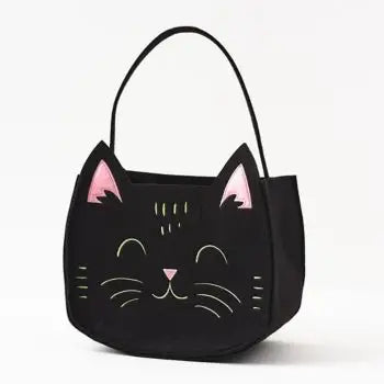 BLACK CAT FELT TOTE