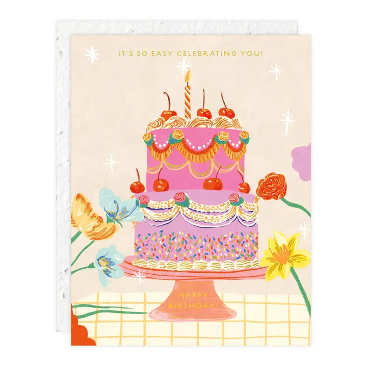 Cherry Cake - Plantable Birthday Card