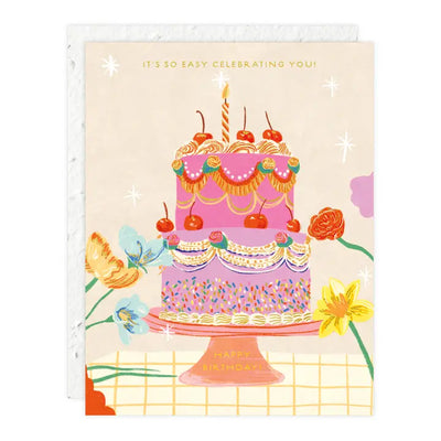 Cherry Cake - Plantable Birthday Card