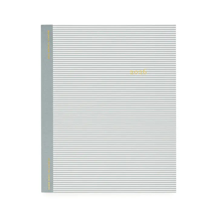 2026 Blue Pinstripe Monthly Planner
